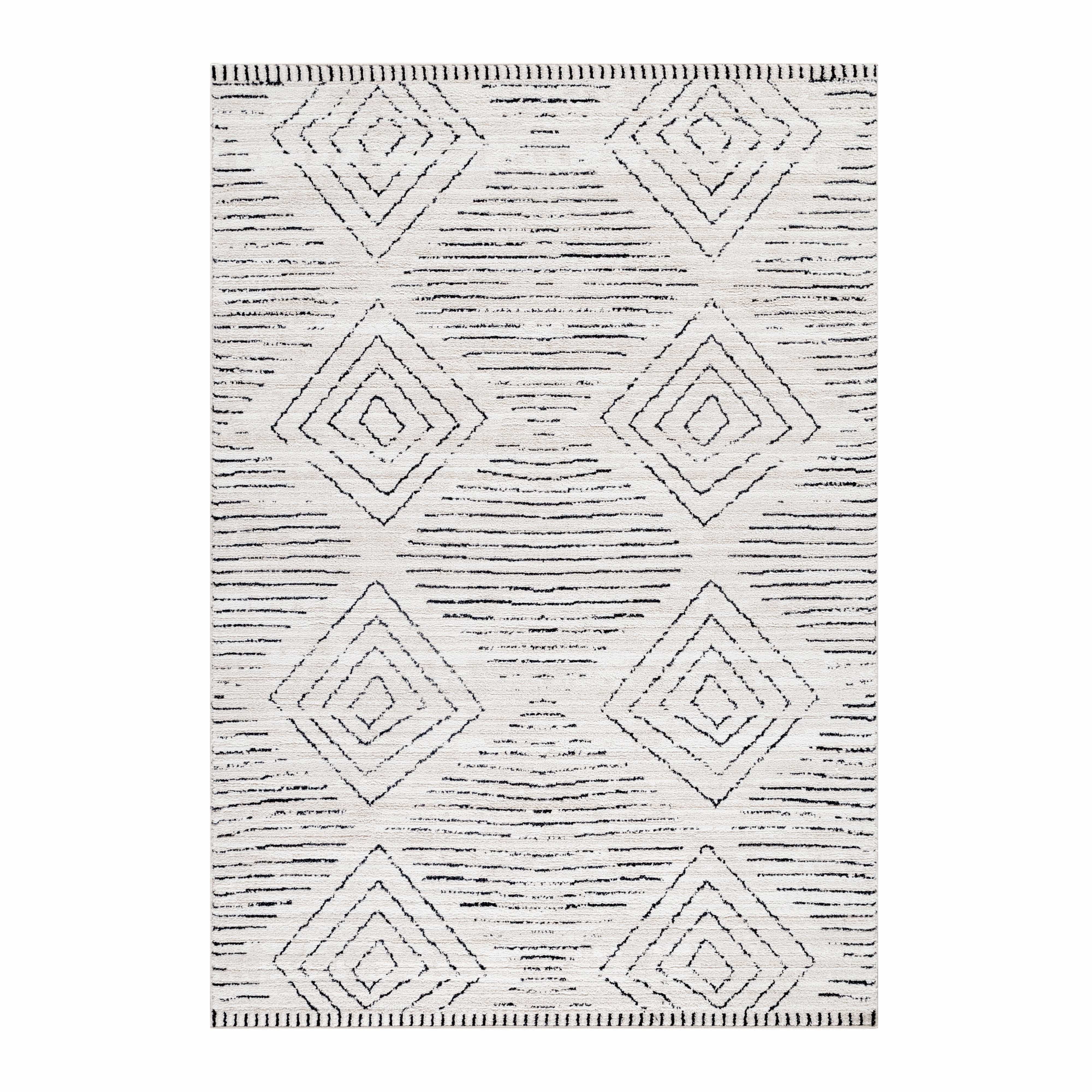 Traversa din poliester Taznaxt 5106 Geometric Crem & AYYTPCH-TAZNAXT5106CREAM-TRAVERSA