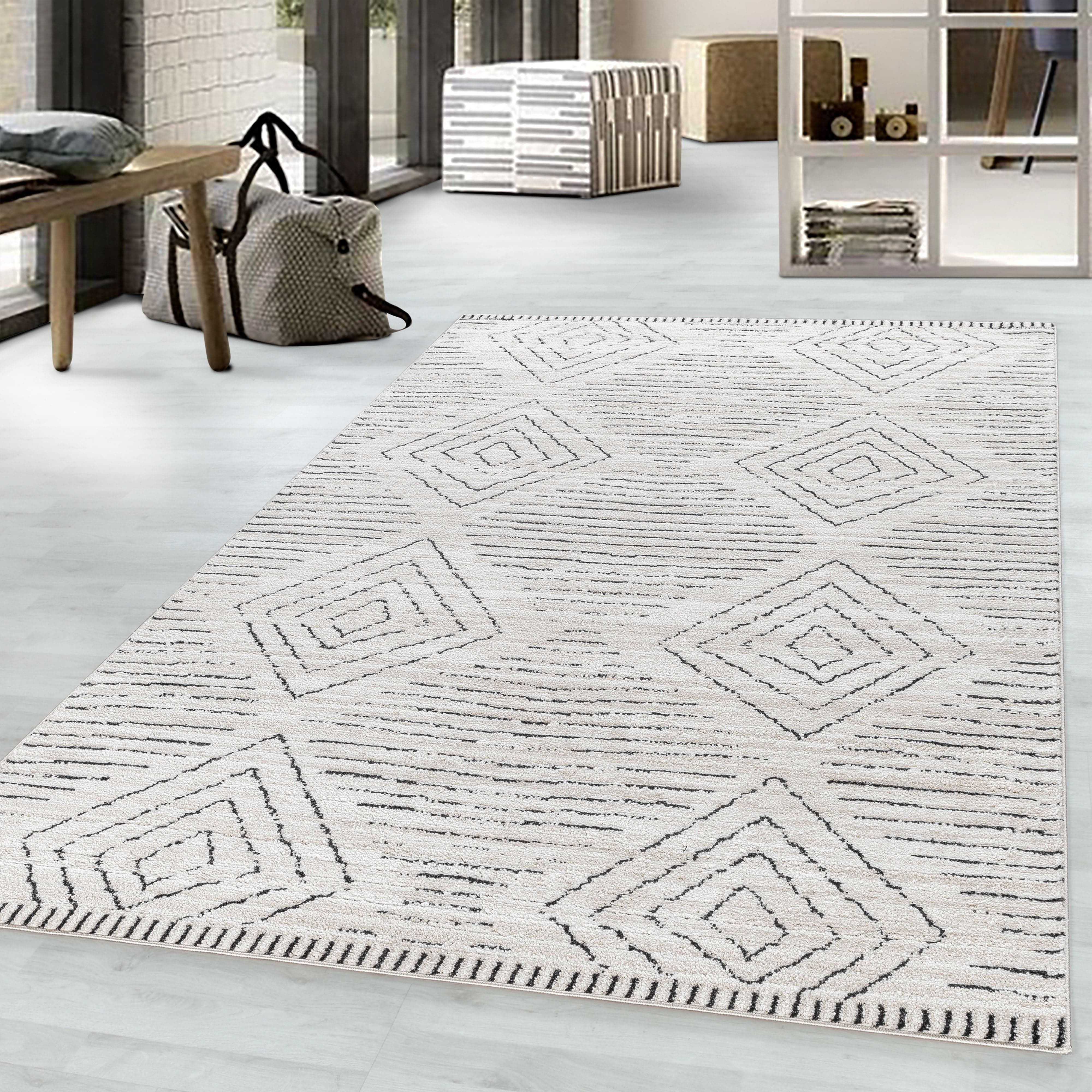 Traversa din poliester Taznaxt 5106 Geometric Crem (1)