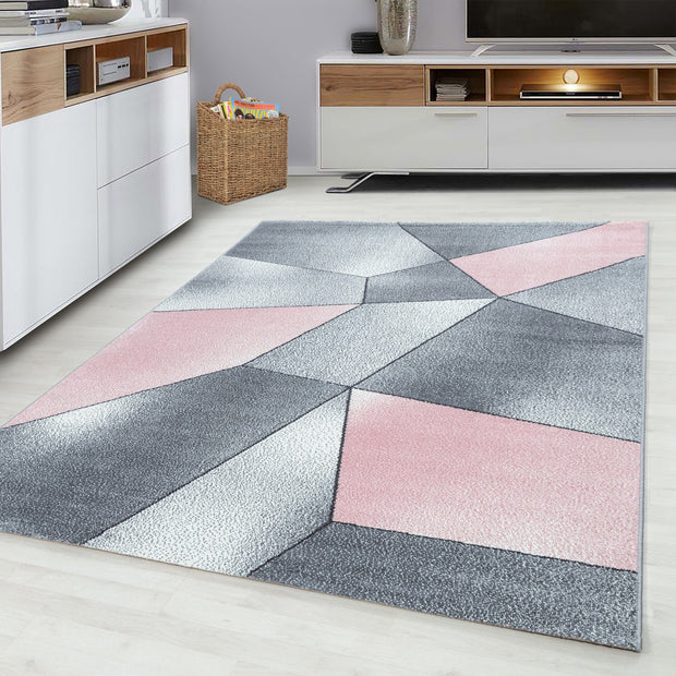 Ayyildiz Teppiche 80 X 150 cm Traversa din PP Beta 1120 Geometric Roz
