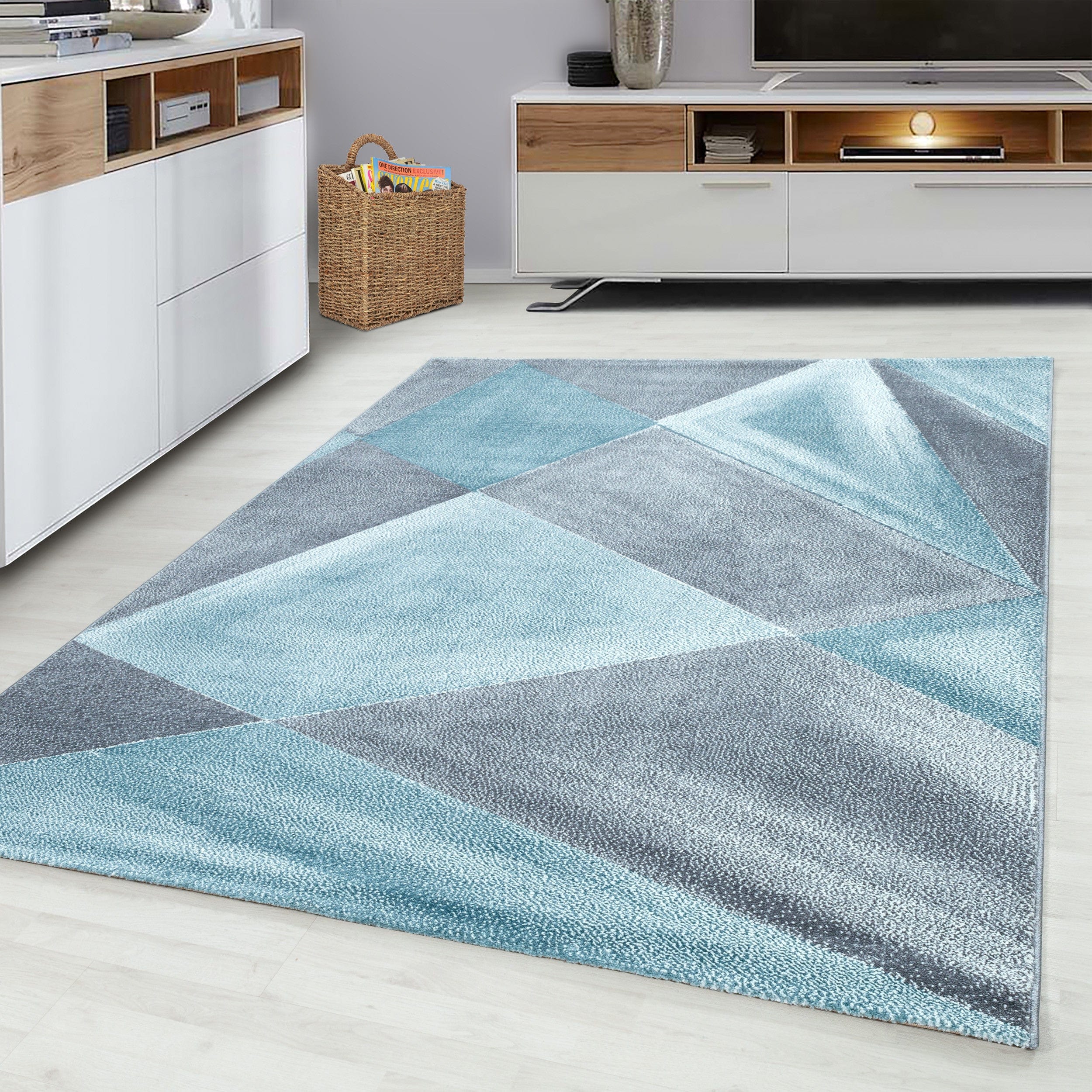 Ayyildiz Teppiche 80 X 150 cm Traversa din PP Beta 1130 Geometric Albastru