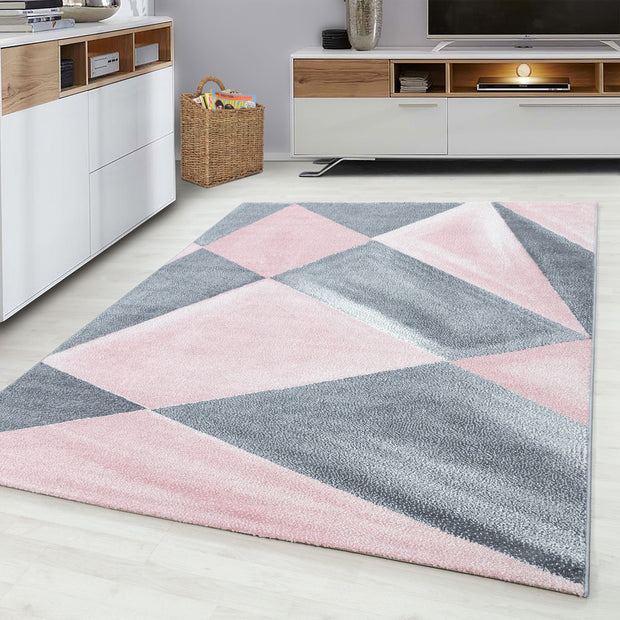Ayyildiz Teppiche 80 X 150 cm Traversa din PP Beta 1130 Geometric Roz
