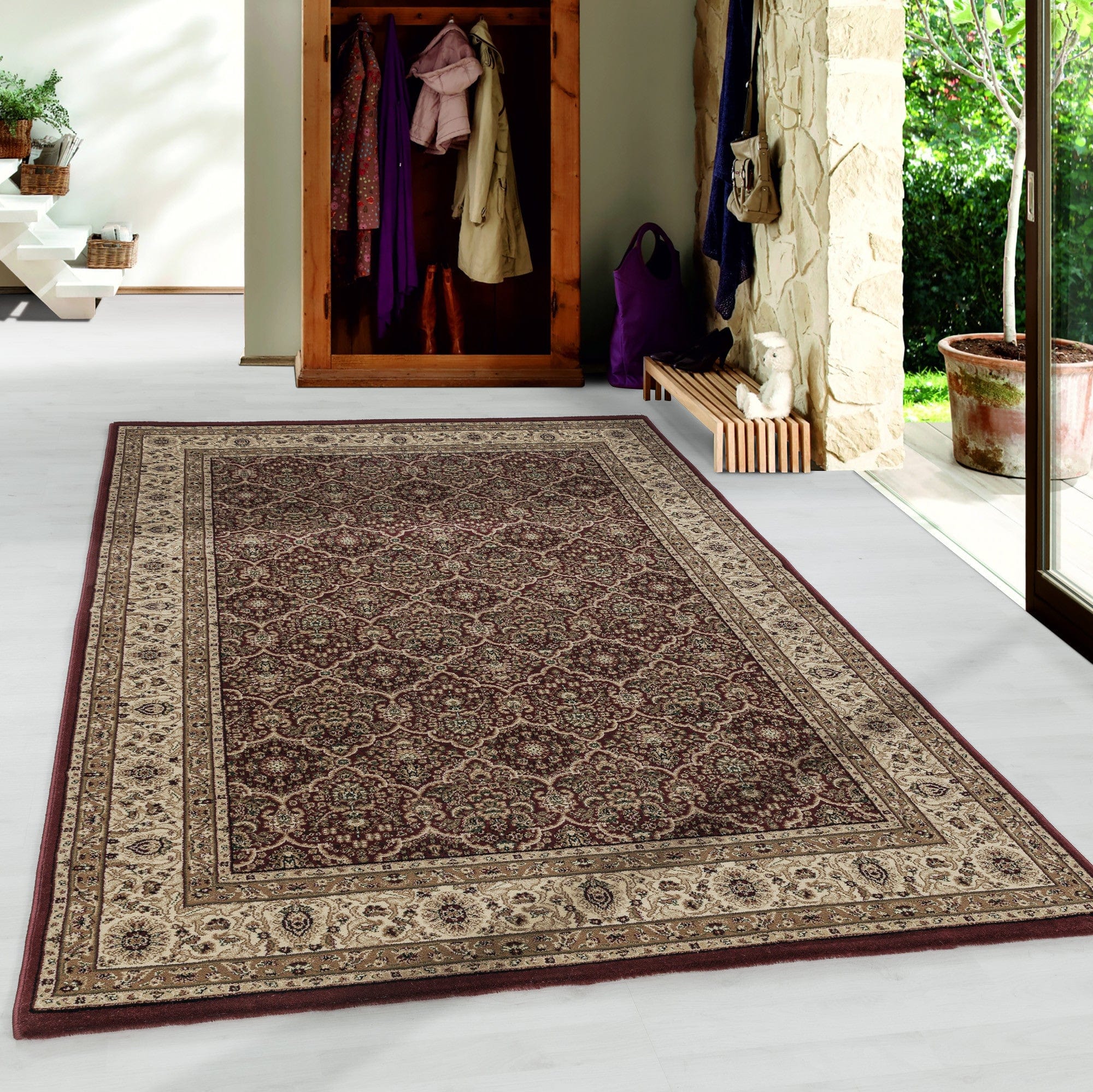 Traversa din PP Kashmir 2602 Oriental Rosu (1)