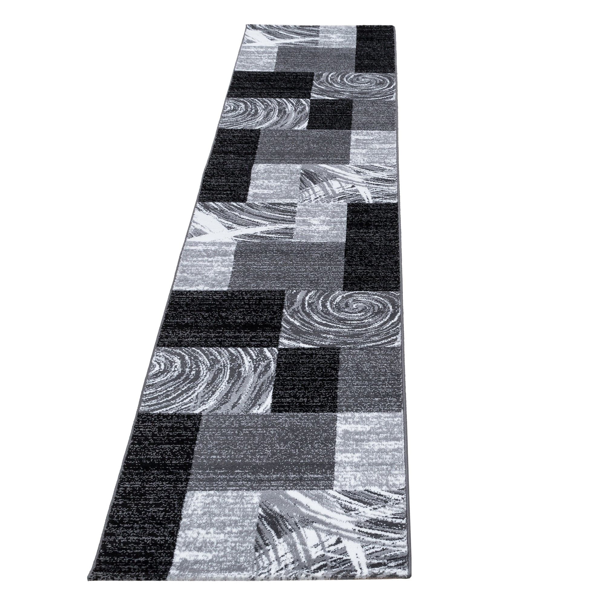 Ayyildiz Teppiche 80 X 300 cm Traversa din PP Parma 9220 Abstract Checkered Negru