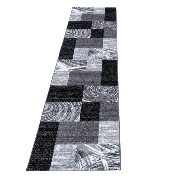 Ayyildiz Teppiche 80 X 300 cm Traversa din PP Parma 9220 Abstract Checkered Negru