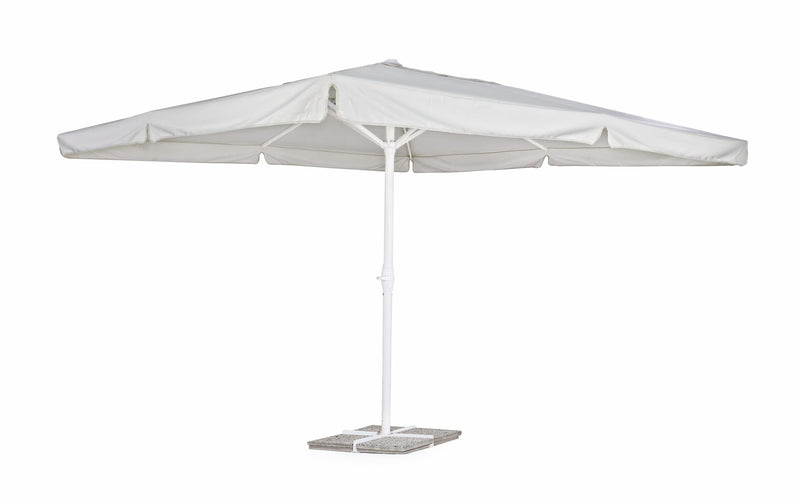 Umbrela de soare, Alghero Gri Deschis / Alb, L400xl400xH358 cm