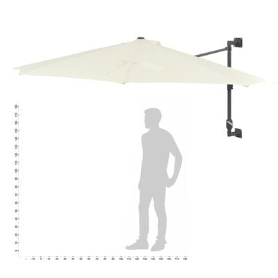 Umbrela de soare cu montaj pe perete, Reda Ivoir, Ø300xH131 cm (8)