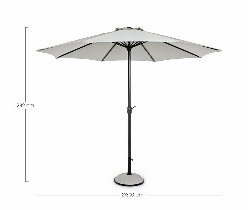 Umbrela de soare, Kalife Gri Deschis, Ø300xH242 cm (4)