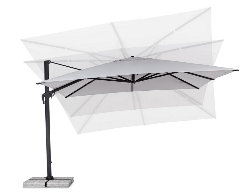 Umbrela de soare suspendata, Calis Gri Deschis, L400xl400xH308 cm (4)