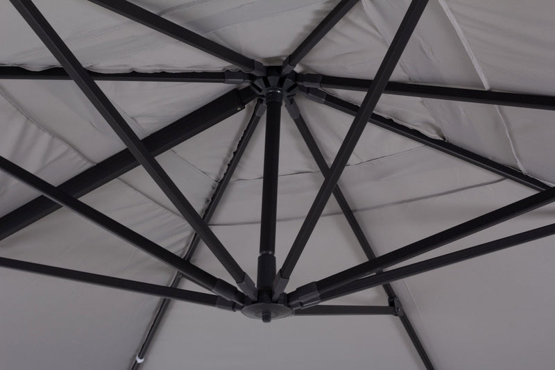 Umbrela de soare suspendata, Calis Gri Deschis, L400xl400xH308 cm (7)