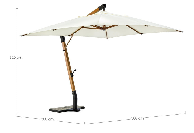 Umbrela de soare suspendata, Capua Small Ivoir, L300xl300xH320 cm (8)