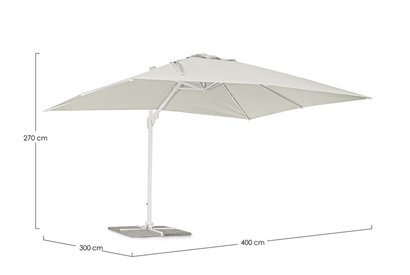 Umbrela de soare suspendata, Eden B Gri Deschis, L400xl300xH270 cm (13)