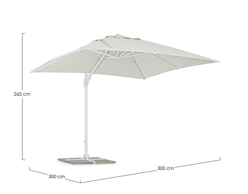 Umbrela de soare suspendata, Eden C Gri Deschis, L300xl300xH265 cm (11)