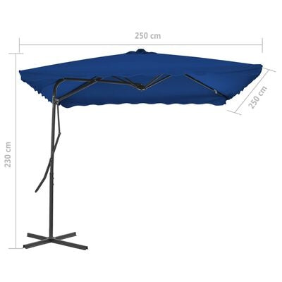 Umbrela de soare suspendata, Ella Albastru, L250xl250xH230 cm (5)