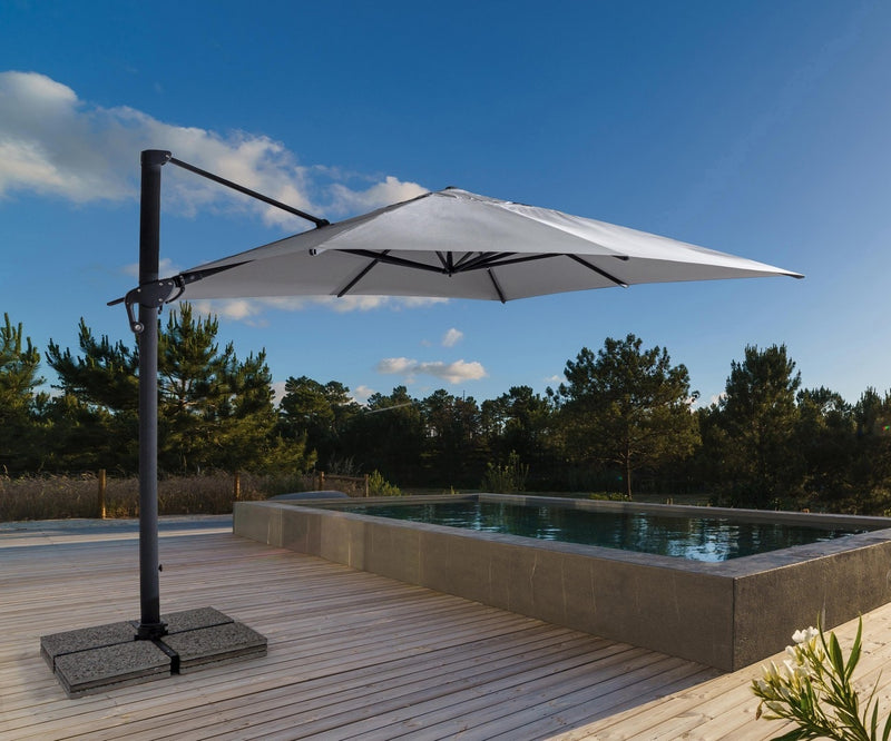 Umbrela de soare suspendata, Ines A Gri Deschis, L400xl400xH278 cm (2)
