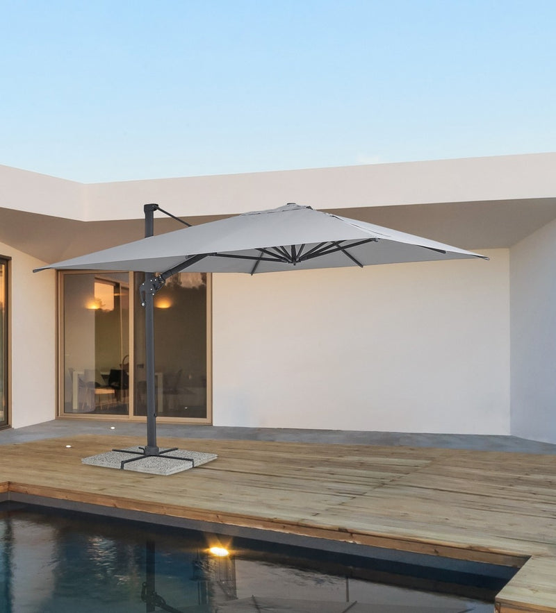 Umbrela de soare suspendata, Ines A Gri Deschis, L400xl400xH278 cm (1)