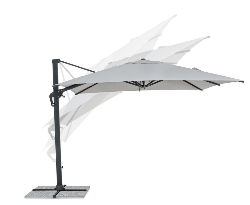 Umbrela de soare suspendata, Ines B Gri Deschis, L300xl300xH251 cm (6)