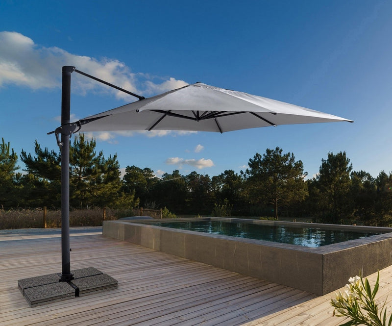 Umbrela de soare suspendata, Ines B Gri Deschis, L300xl300xH251 cm (2)
