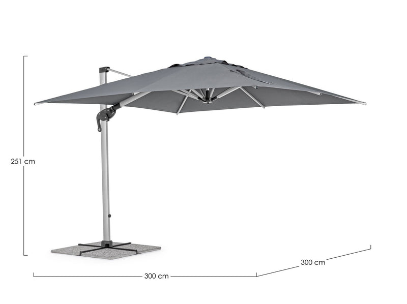 Umbrela de soare suspendata, Ines B Gri Inchis, L300xl300xH251 cm (13)