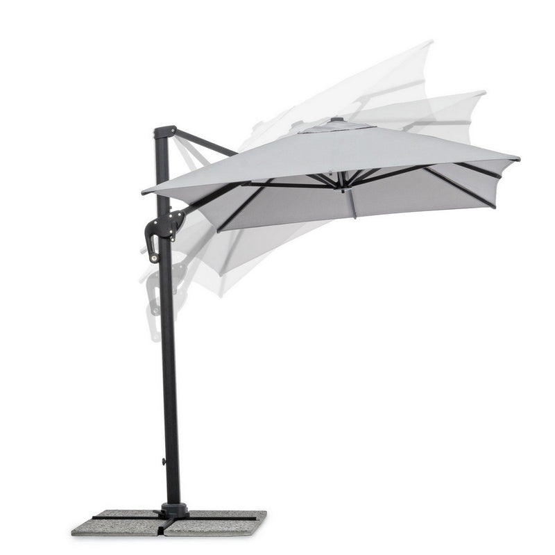 Umbrela de soare suspendata, Ines C Gri Deschis, L300xl200xH247 cm (5)