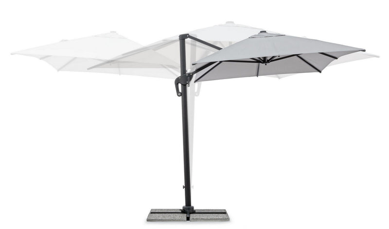 Umbrela de soare suspendata, Ines C Gri Deschis, L300xl200xH247 cm (4)