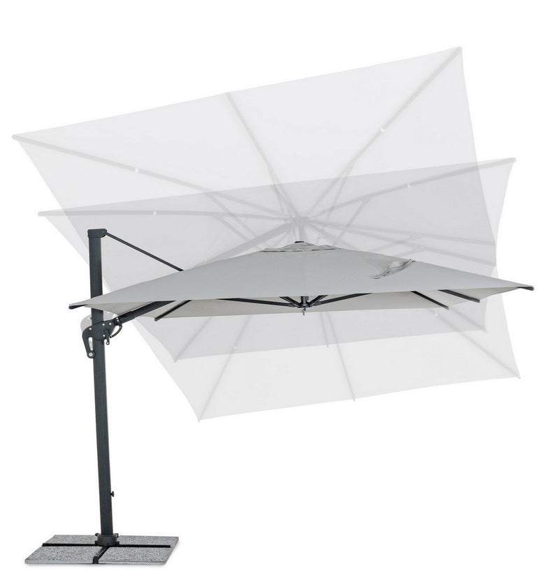 Umbrela de soare suspendata, Ines D Gri Deschis, L400xl300xH259 cm (8)