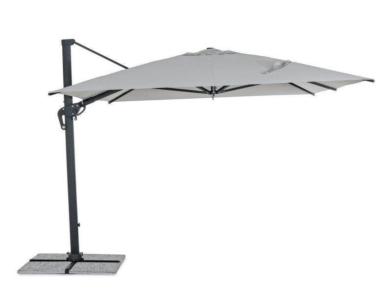 Umbrela de soare suspendata, Ines D Gri Deschis, L400xl300xH259 cm (5)