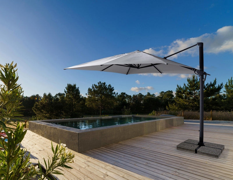 Umbrela de soare suspendata, Ines D Gri Deschis, L400xl300xH259 cm (1)