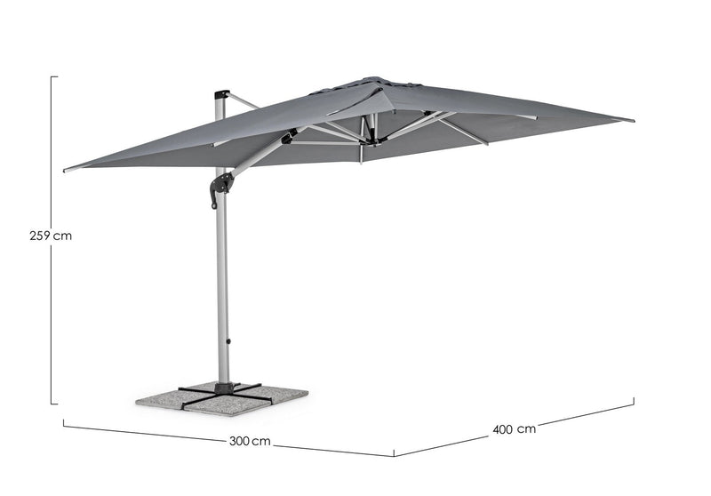 Umbrela de soare suspendata, Ines D Gri Inchis, L400xl300xH259 cm (11)