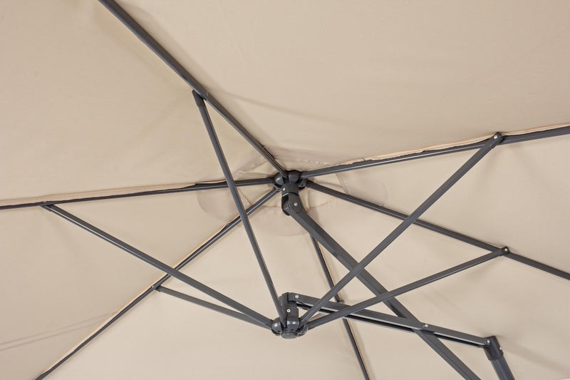 Umbrela de soare suspendata, Sorrento Bej, Ø300xH253 cm (5)