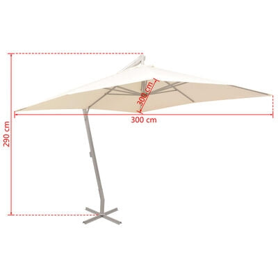 Umbrela de soare suspendata, Vea Ivoir, L300xl300xH290 cm (7)