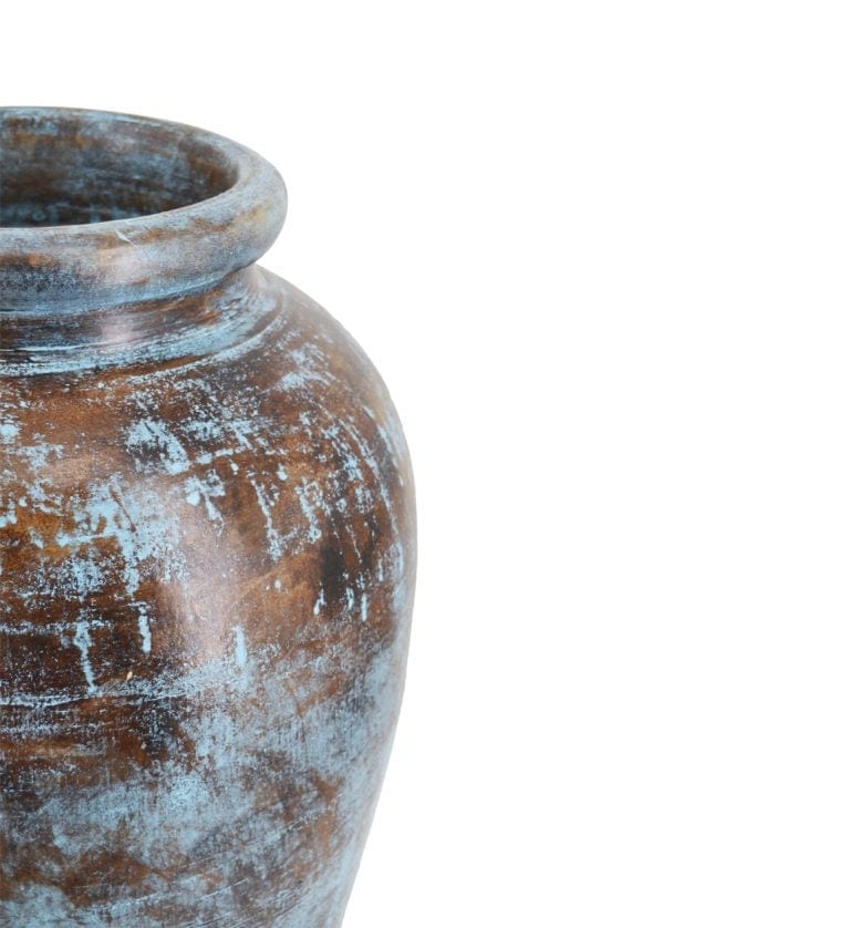 Vaza decorativa din ceramica, Aged Large Bleu / Maro, Ø42xH80 cm (1)
