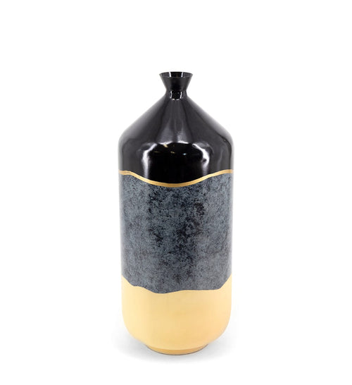 Vaza decorativa din metal, Antique Multicolor, L20xl20xH50 cm