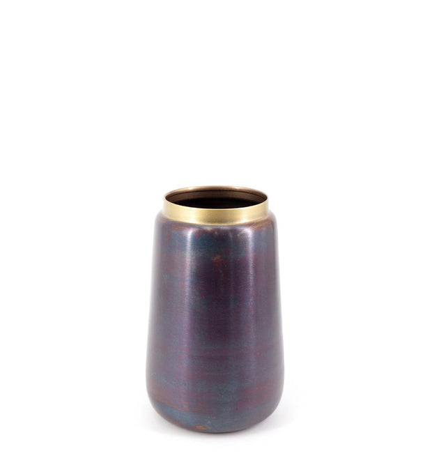 Vaza decorativa din metal, Antique Tall Multicolor, L17xl17xH28 cm