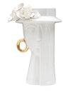 Vaza decorativa din portelan, Woman Elegant Alb / Auriu, L15xl13,3xH23,5 cm (2)