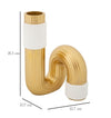 Vaza decorativa din rasina, Bann Tall Alb / Auriu, L10,7xl10,7xH18,3 cm (4)