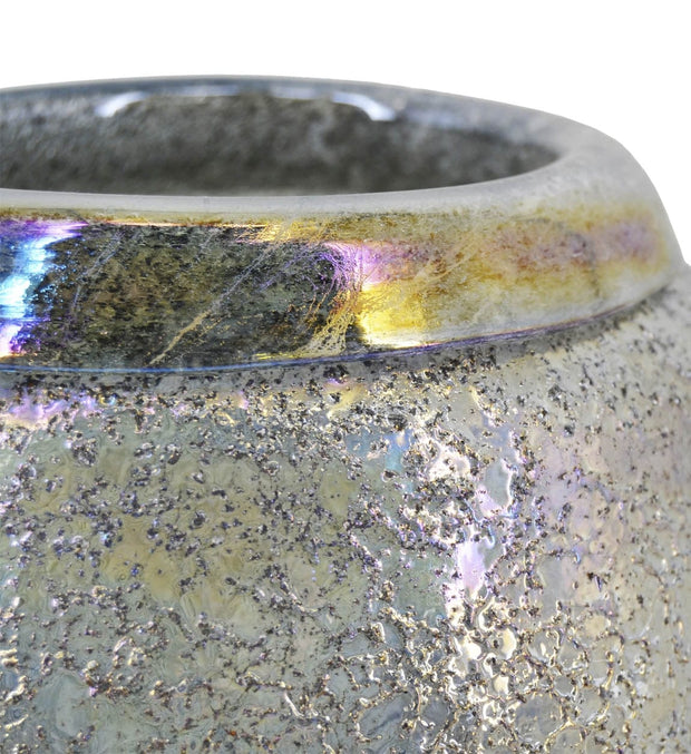 Vaza decorativa din sticla Atlantis Low Gri, Ø18xH20 cm (1)