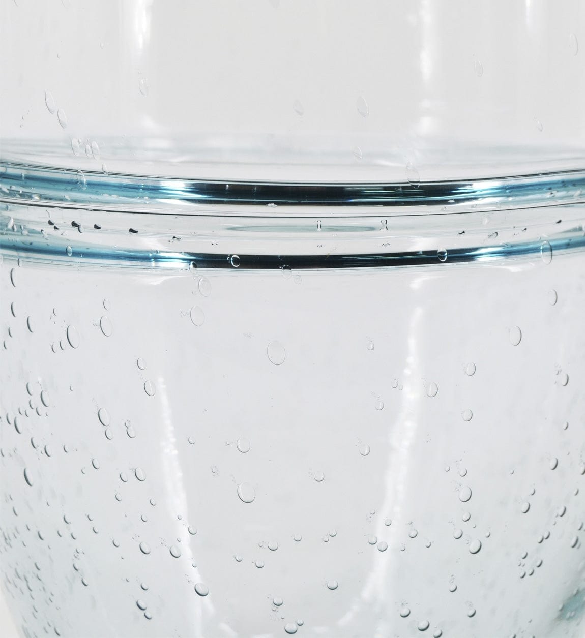 Vaza decorativa din sticla, Atlantis Low Transparent / Bleu, Ø20xH32 cm (3)