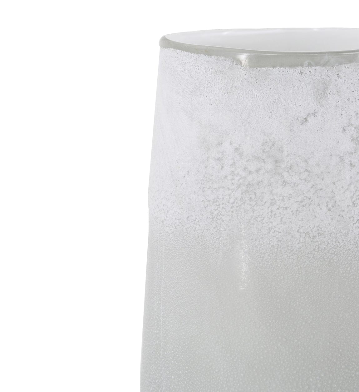 Vaza decorativa din sticla, Atlantis Tall Alb / Ivoir, Ø20xH33 cm (2)