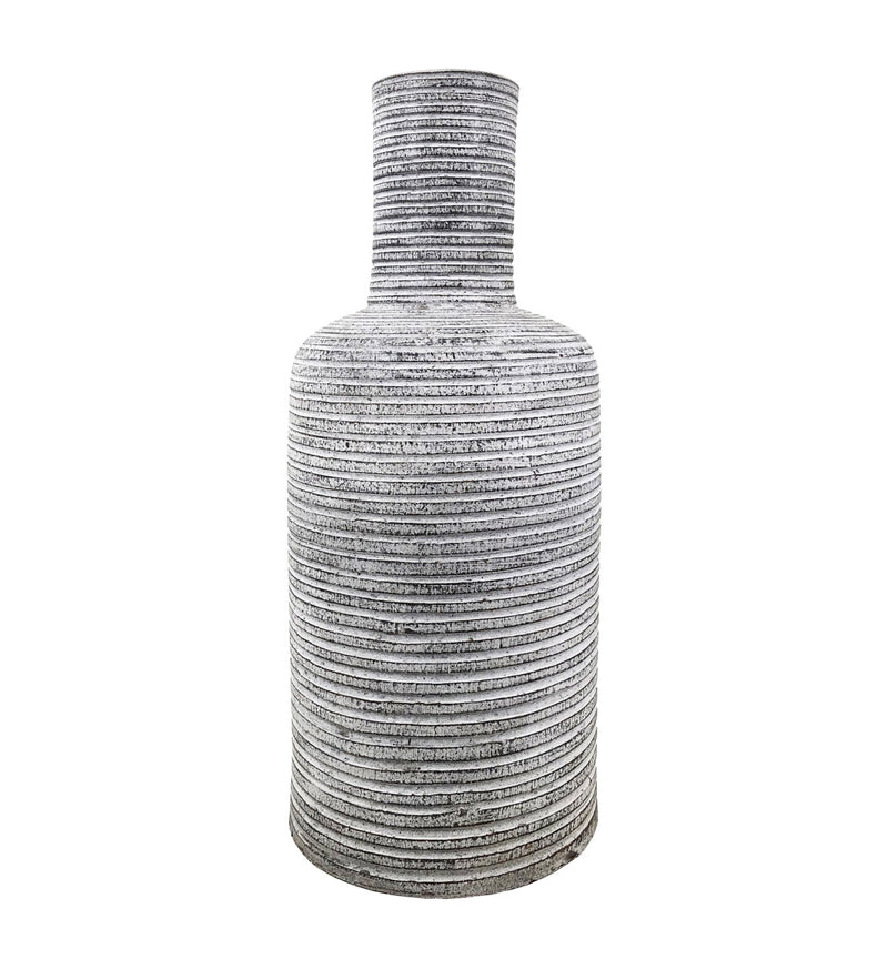 Vaza decorativa din ceramica, Horizontal Gri, Ø25xH70 cm