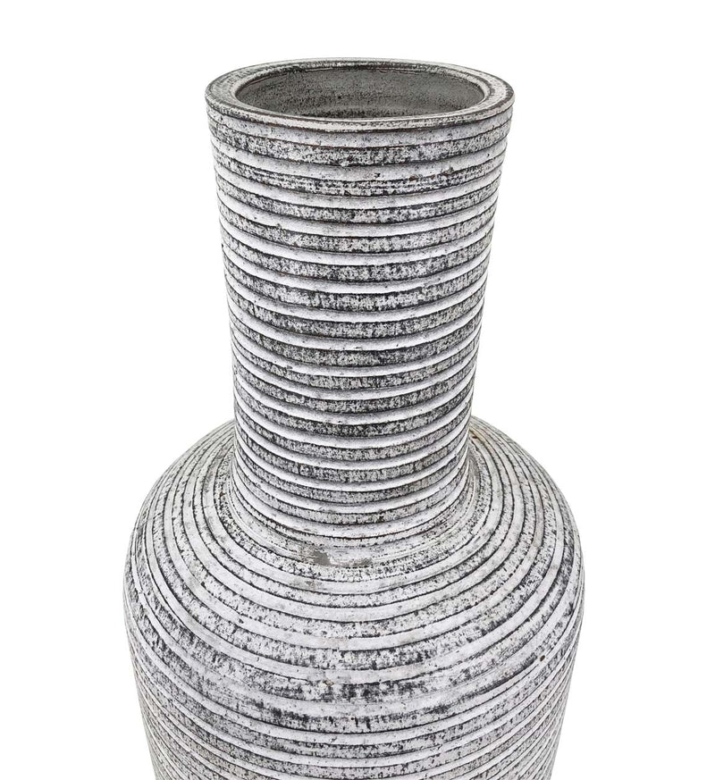 Vaza decorativa din ceramica, Horizontal Gri, Ø25xH70 cm (1)