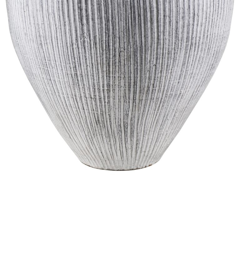 Vaza decorativa din ceramica, Vertical Low Gri, Ø50xH60 cm (4)