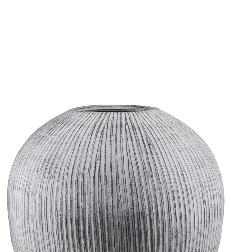 Vaza decorativa din ceramica, Vertical Low Gri, Ø50xH60 cm (3)