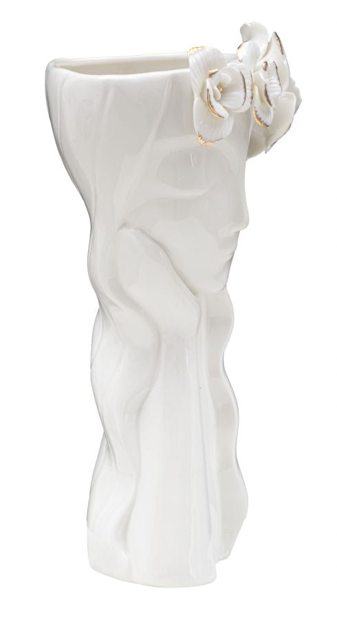 Vaza decorativa din portelan, Woman Cute Alb / Auriu, L14,8xl13xH29 cm (2)