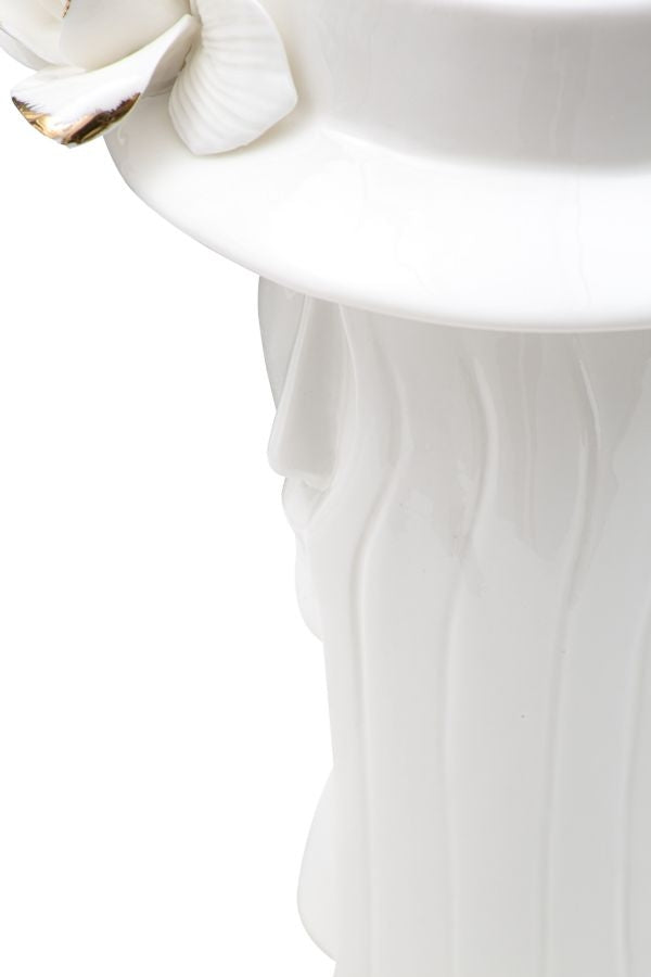 Vaza decorativa din portelan, Woman Elegant Alb / Auriu, L15xl13,3xH23,5 cm (5)