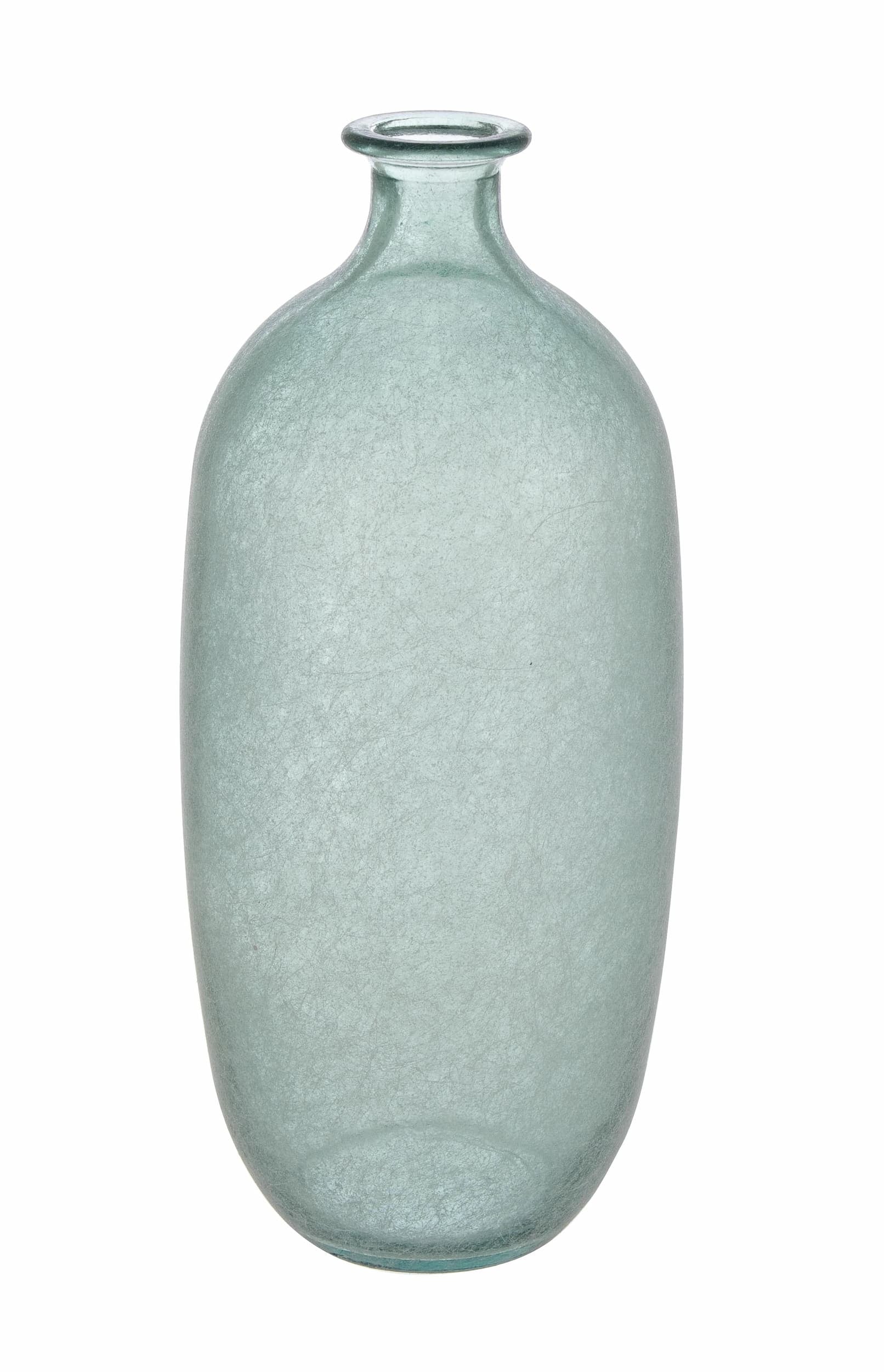 Vaza decorativa din sticla reciclata, Silk Bleu, Ø16xH38 cm