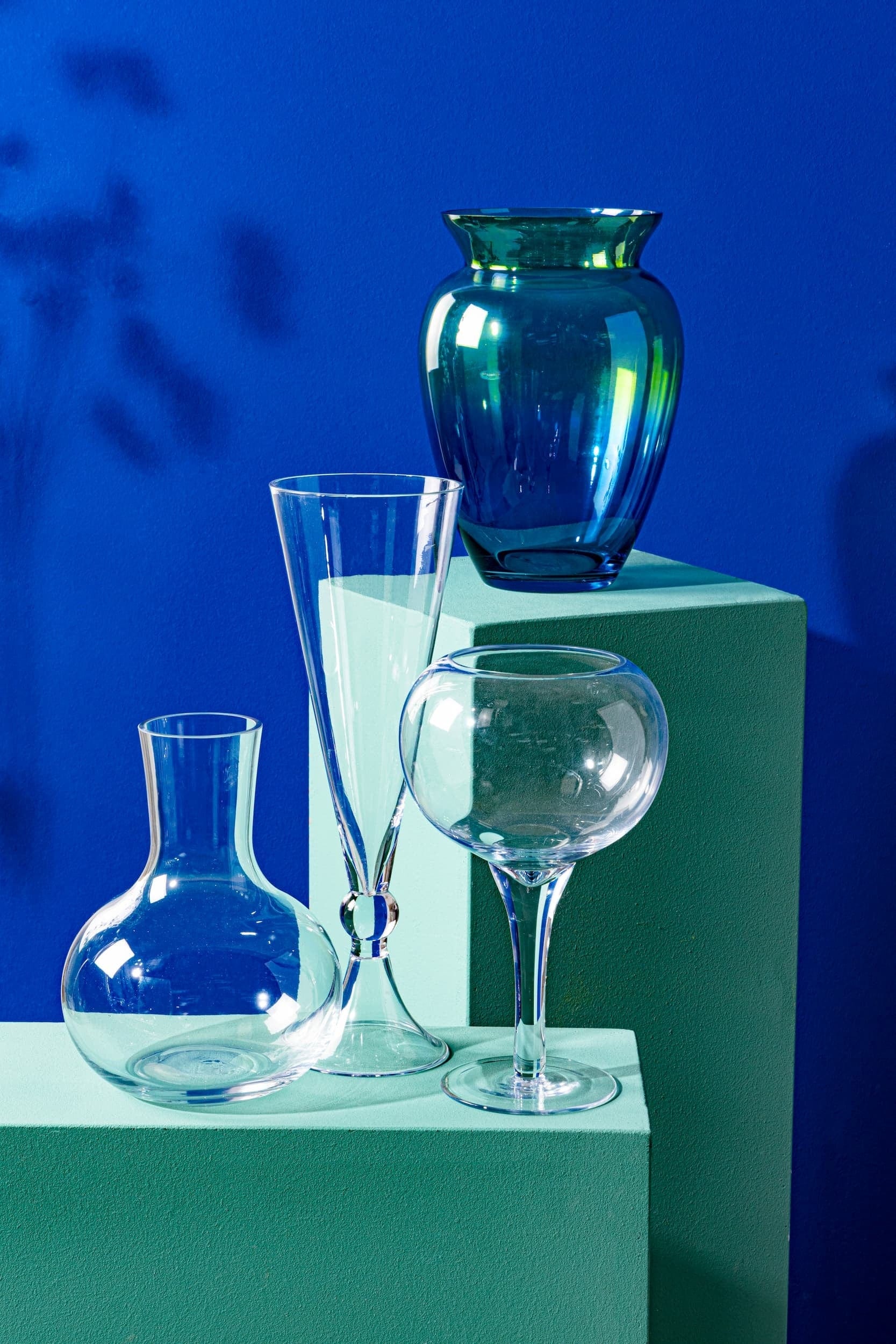 Vaza decorativa din sticla, Venice Flut Transparent, Ø13xH40 cm (1)
