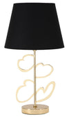 Veioza Glam Heart Negru / Auriu