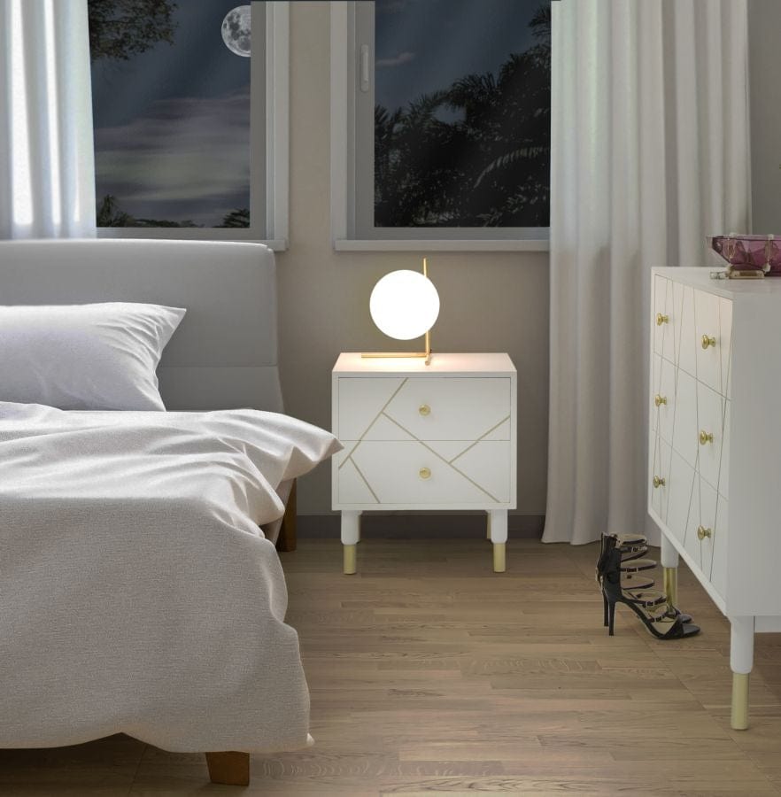 Veioza Glamy Low Auriu / Alb (4)