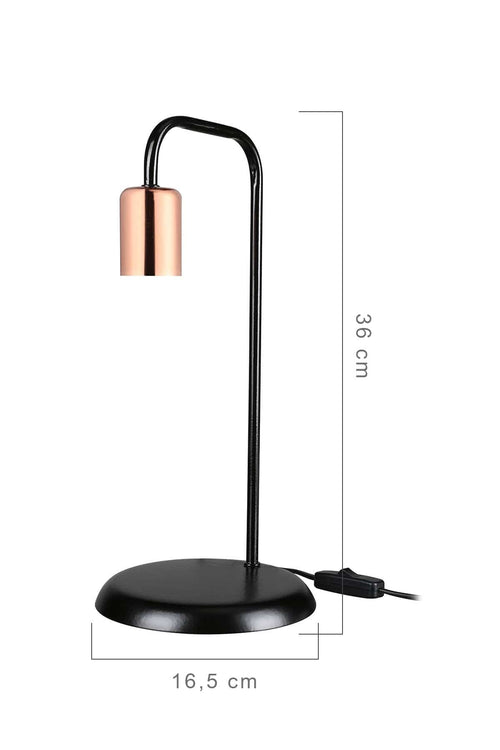 Veioza Tema Negru / Cupru