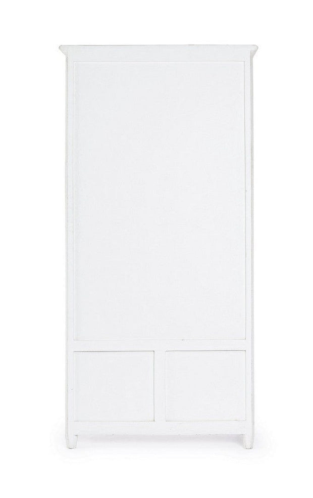 Vitrina din lemn de mango, cu 3 sertare si 2 usi Colette Large Alb Antichizat, l90xA38xH185 cm (5)